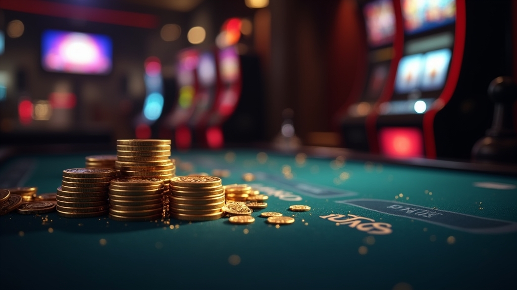 Gettoni e voucher per un bonus senza deposito accanto a una slot