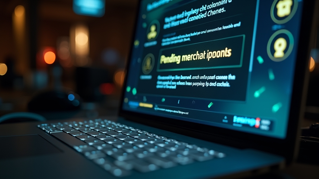 Schermata di prelievo in attesa con controlli e documenti in un casinò scuro