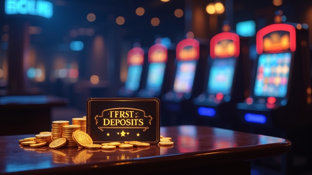 Tavolo di benvenuto con bonus del primo deposito in un casinò elegante